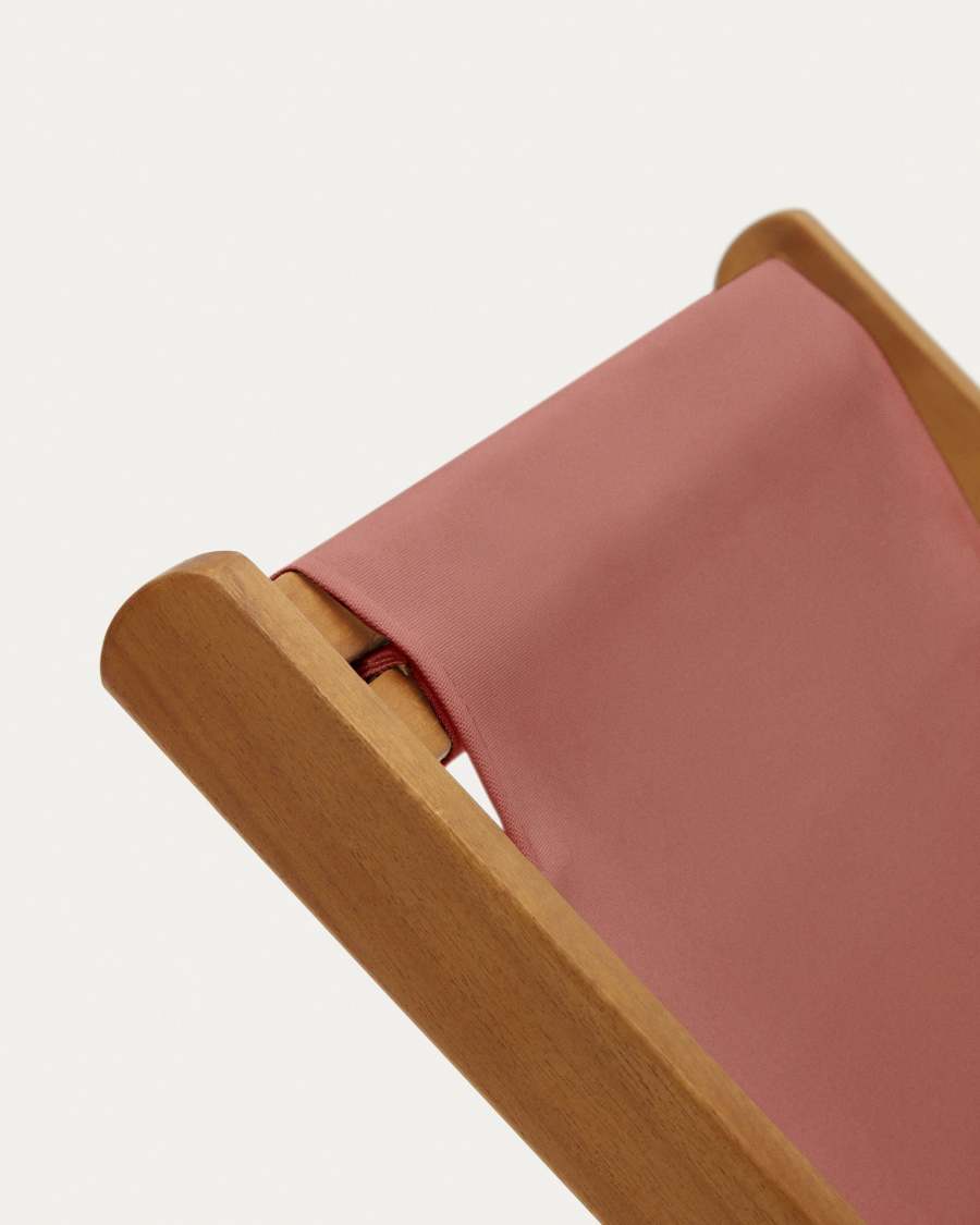 Sedia a sdraio pieghevole da esterno Adredna terracotta, legno massello di acacia FSC 100%