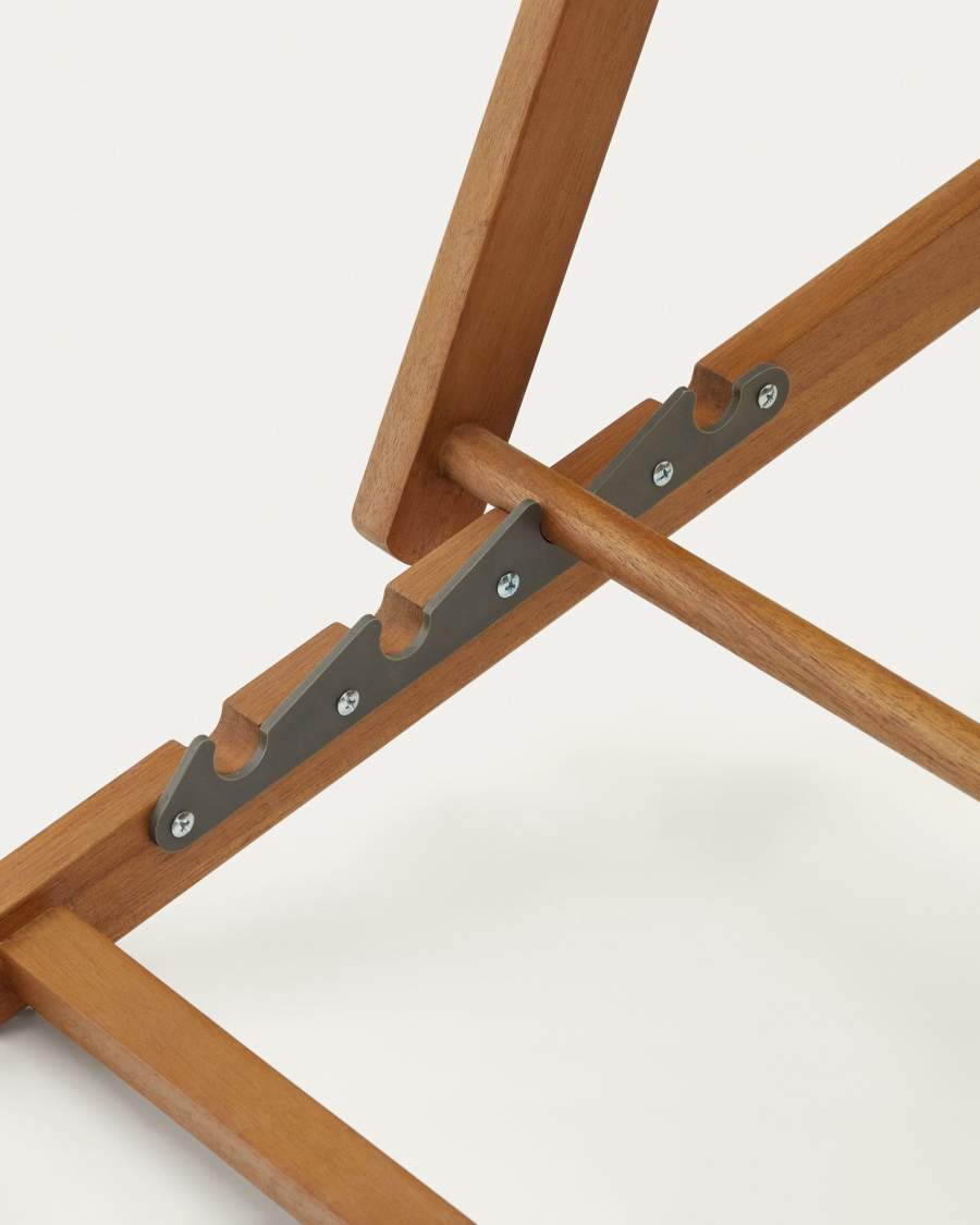 Sedia a sdraio pieghevole da esterno Adredna terracotta, legno massello di acacia FSC 100%