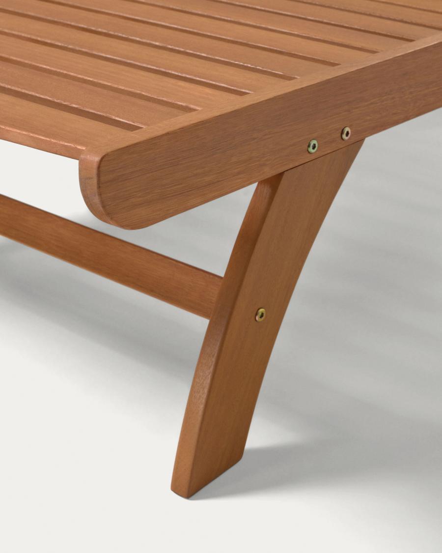 Beila solid eucalyptus wood outdoor sun lounger, FSC 100%