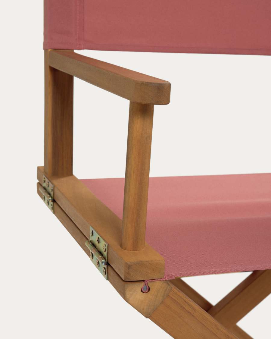 Chaise de jardin pliante Dalisa terracotta en bois d'acacia FSC 100 %