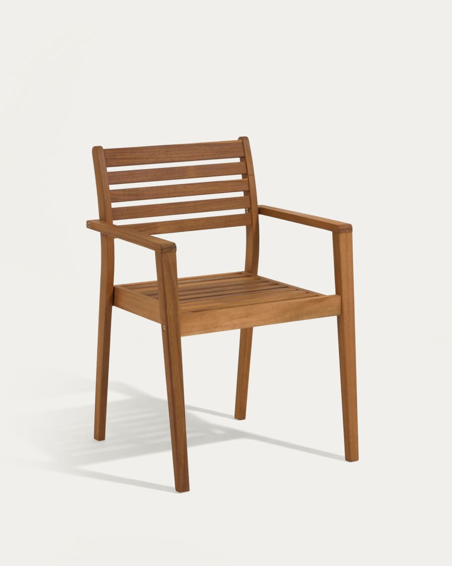 Hanzel stackable solid acacia wood garden chair FSC 100%