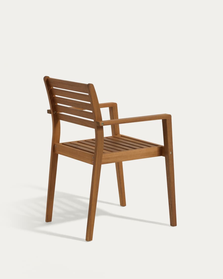 Hanzel stackable solid acacia wood garden chair FSC 100%