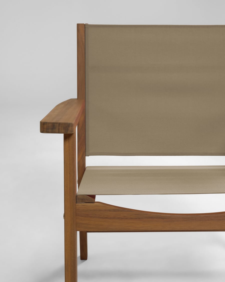 Fauteuil de jardin Hilda vert en bois d'acacia FSC 100%