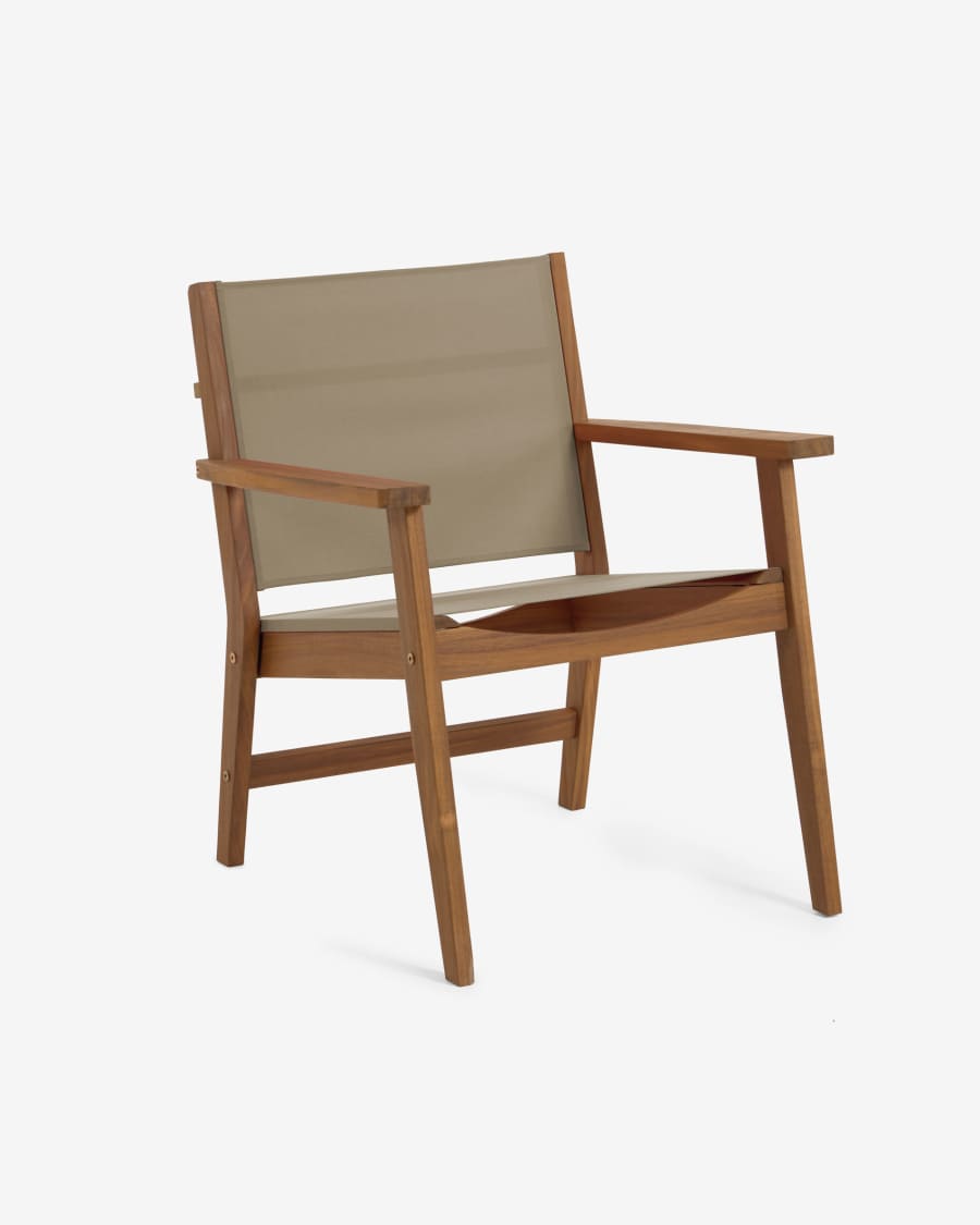 Fauteuil de jardin Hilda vert en bois d'acacia FSC 100%