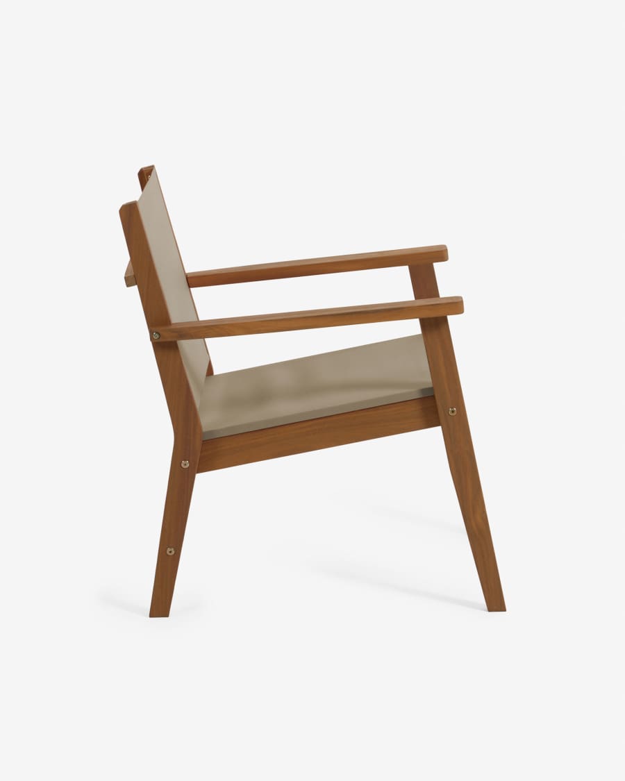 Fauteuil de jardin Hilda vert en bois d'acacia FSC 100%