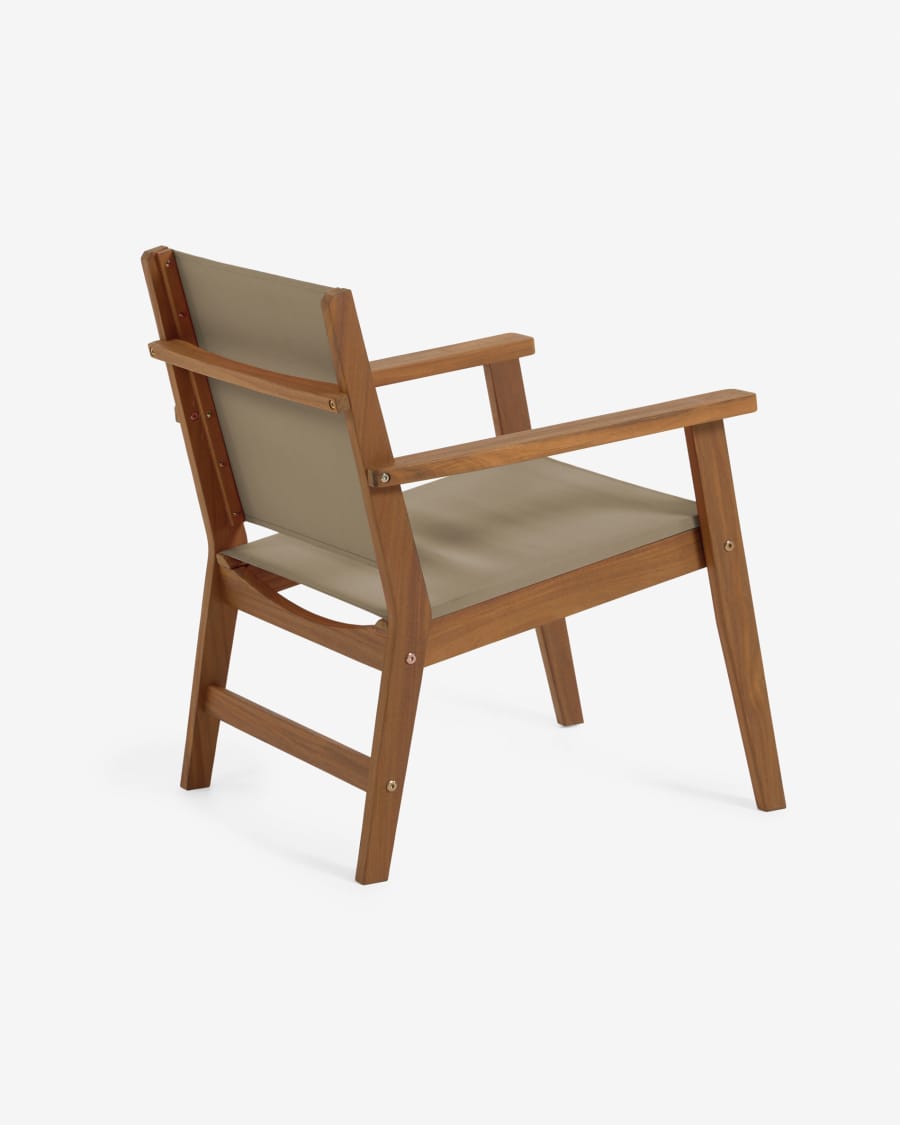 Fauteuil de jardin Hilda vert en bois d'acacia FSC 100%