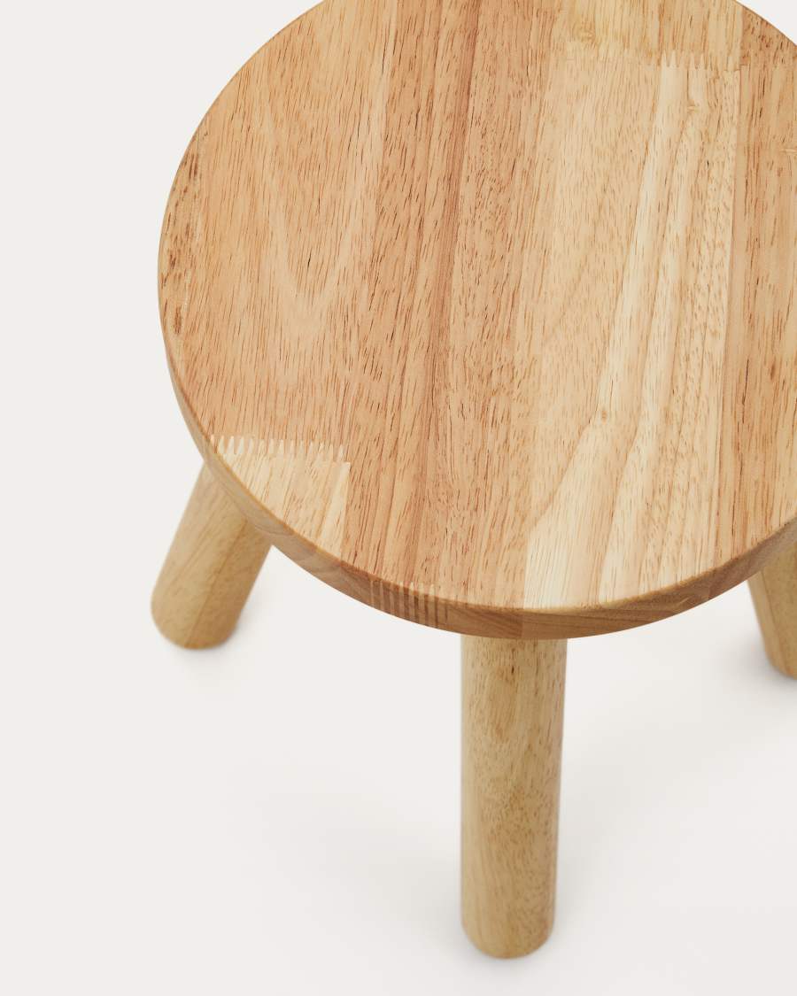 Dilcia kids stool in solid rubber wood 31 cm high