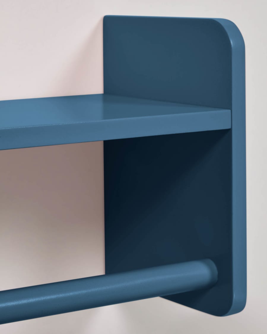 Estante perchero Florentina de MDF acabado azul 52,5 cm FSC