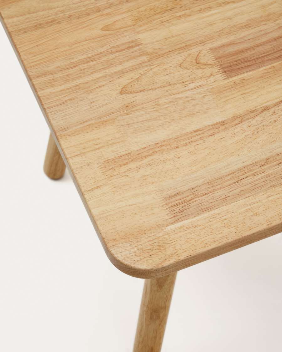 Table enfant carrée Dilcia bois d'hévéa 55 x 55cm