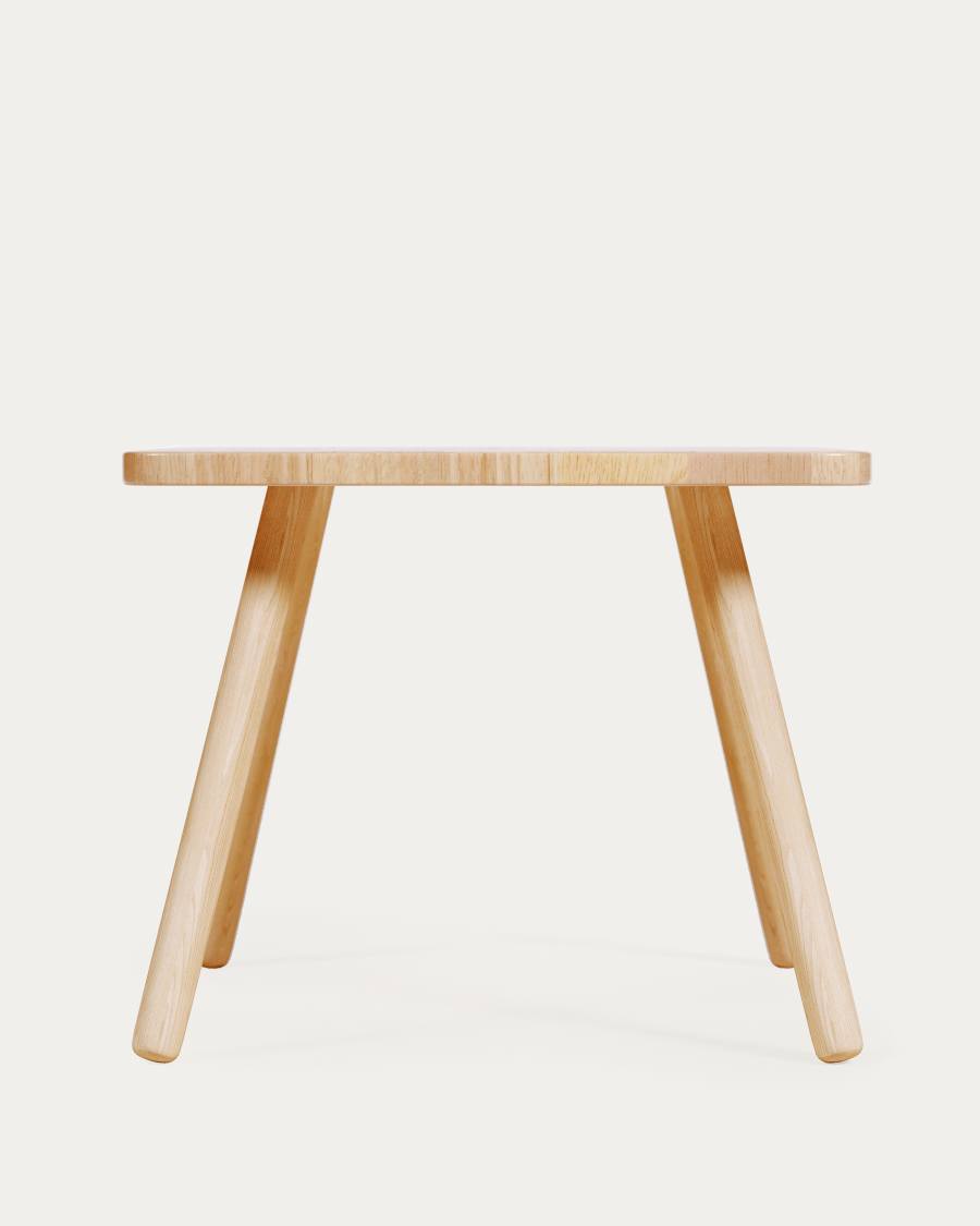 Table enfant carrée Dilcia bois d'hévéa 55 x 55cm