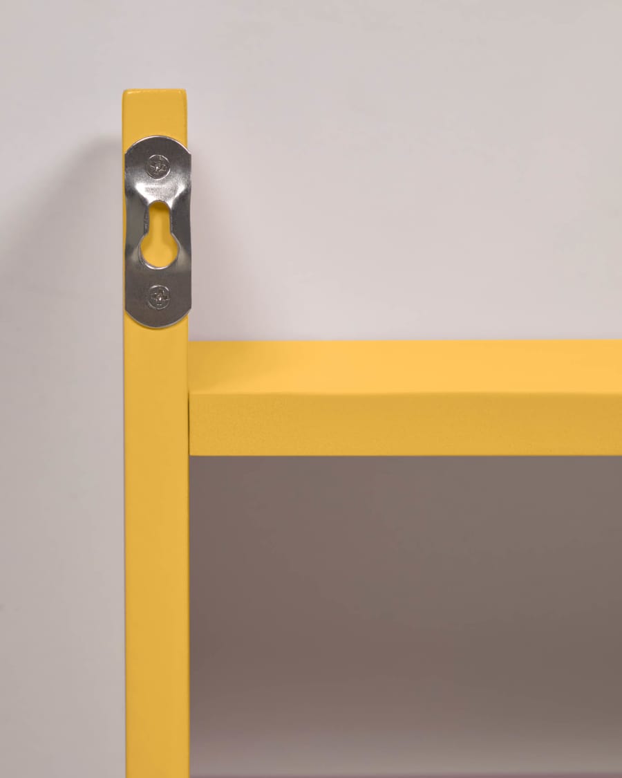Florentina MDF shelf with hangers mustard finish 52.5 cm FSC