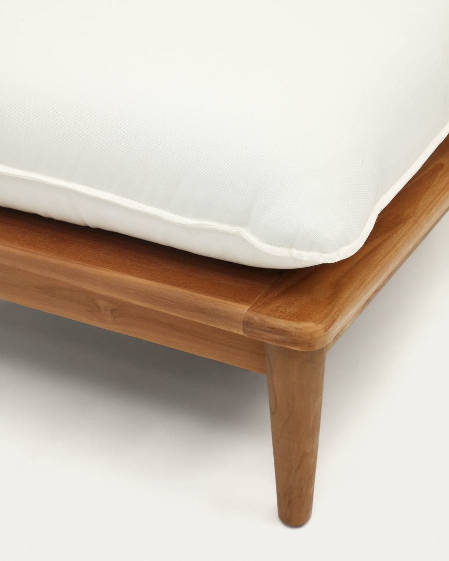 Portitxol modular corner armchair in solid teak