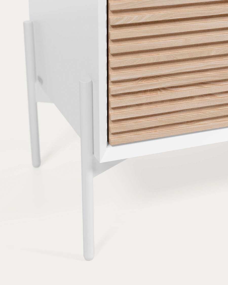 Marielle dresser with three drawers made from ash wood with white lacquer 116 x 76 cm