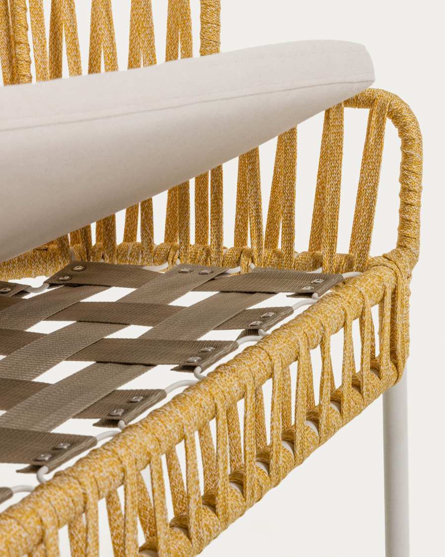 Banc Robyn moutarde 160 cm