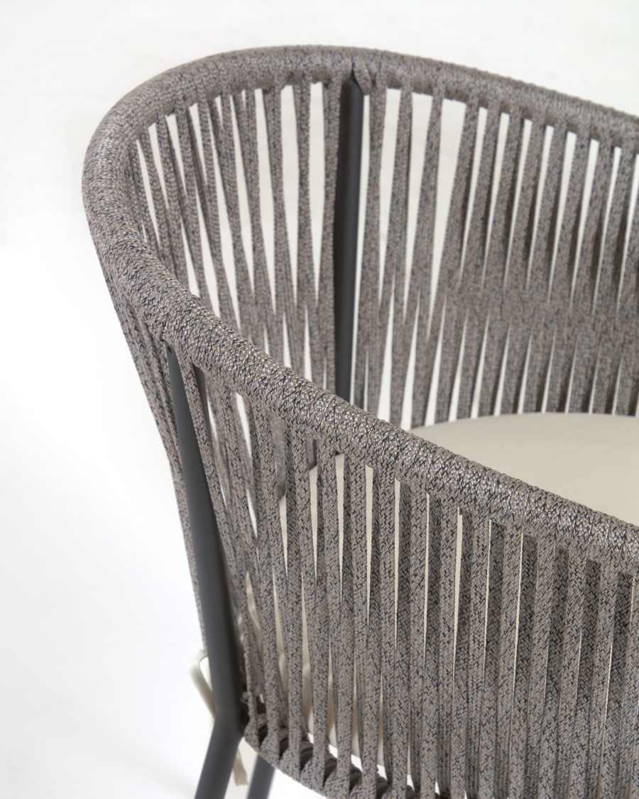 Yanet cord chair in grey