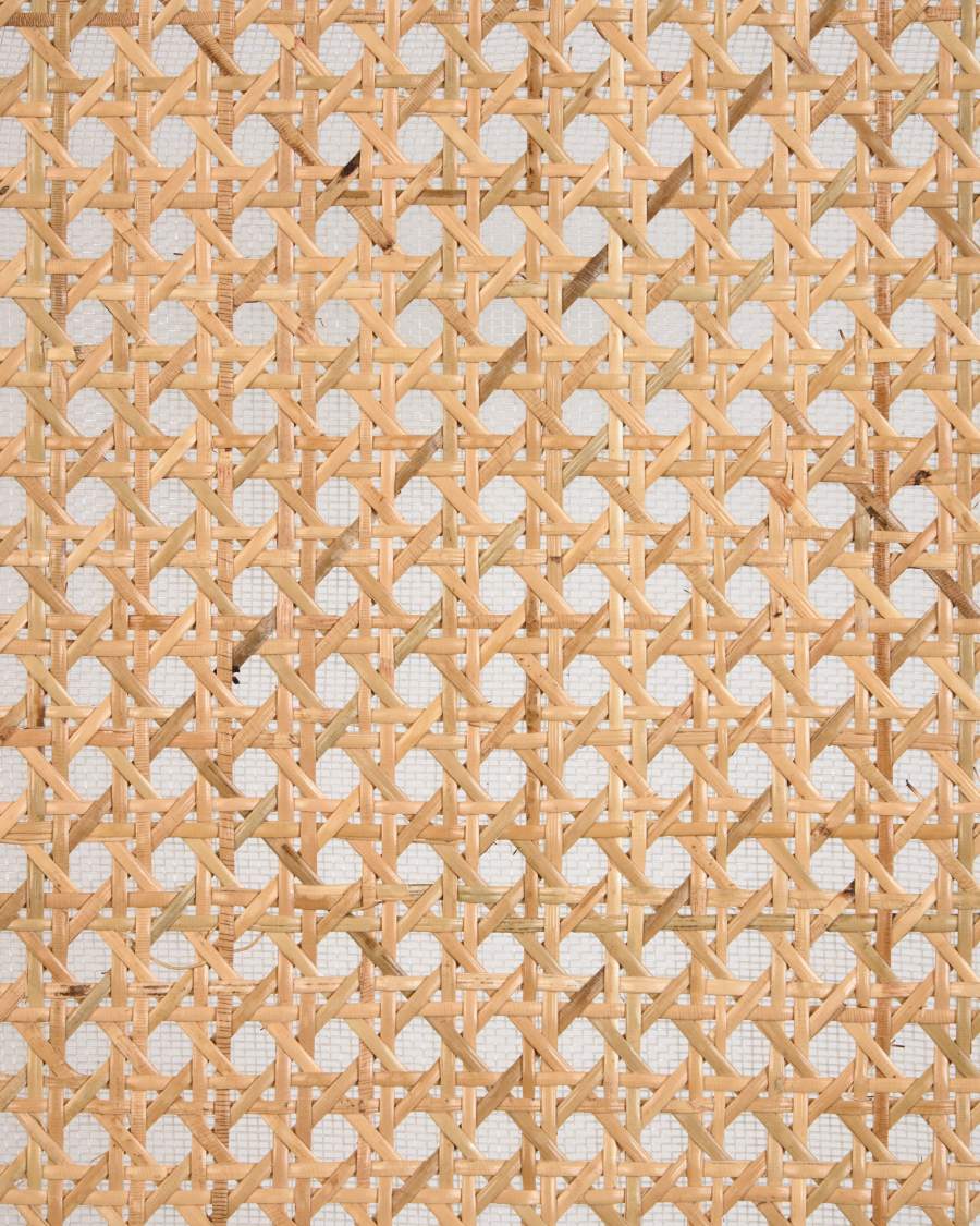 Sedia Romane in legno di faggio finitura nera e impiallacciatura di frassino e rattan