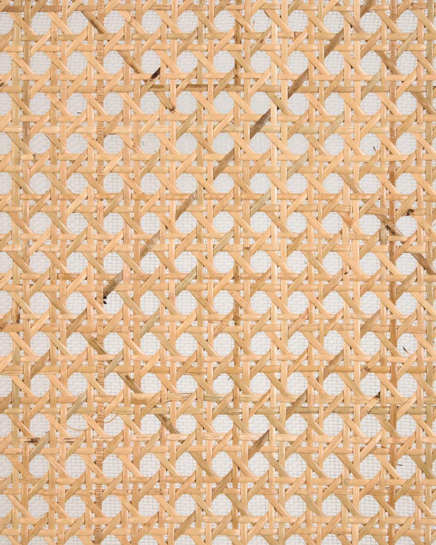 Sedia Romane in legno di faggio finitura naturale e impiallacciatura di frassino e rattan