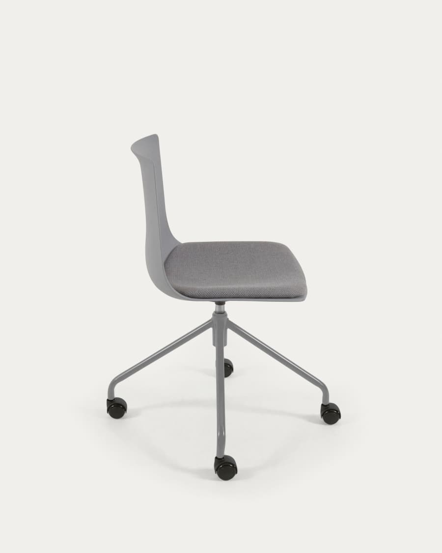 Ralfi grey desk chair with light grey seat