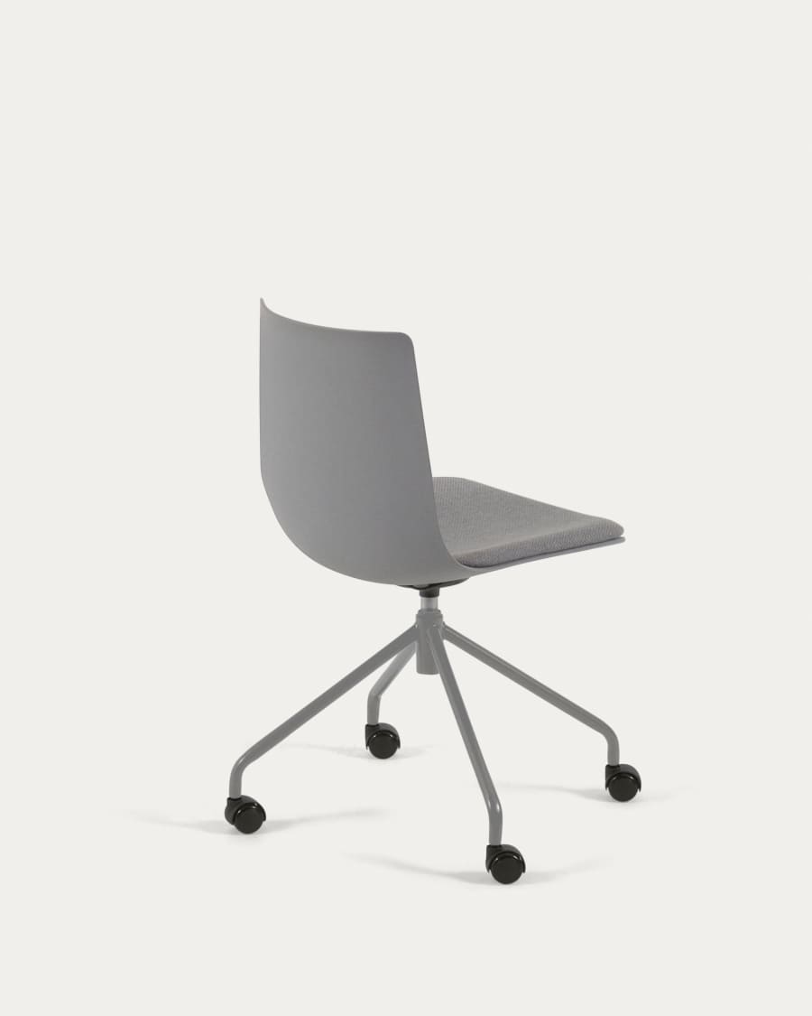 Ralfi grey desk chair with light grey seat
