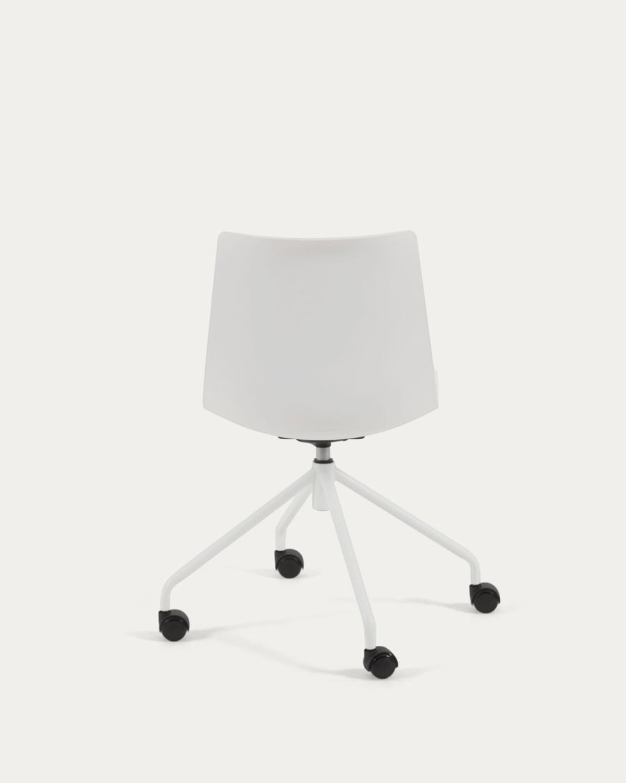 Cadira d'escriptori Ralfi blanc amb seient gris clar