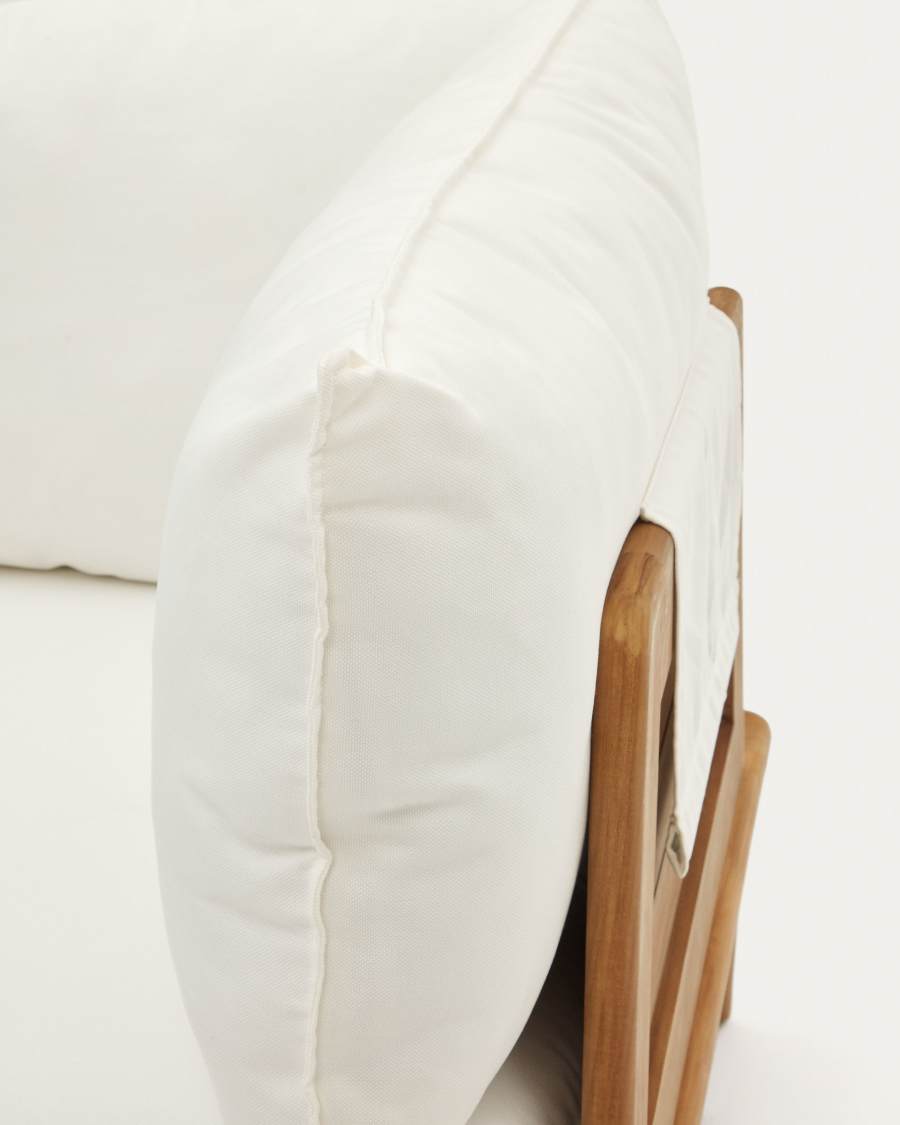 Portitxol modular corner armchair in solid teak