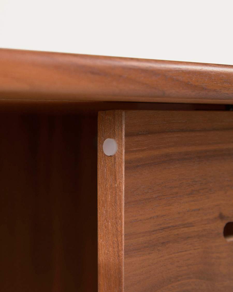 Carolin in veneered walnut shelf unit 130 x 169 cm