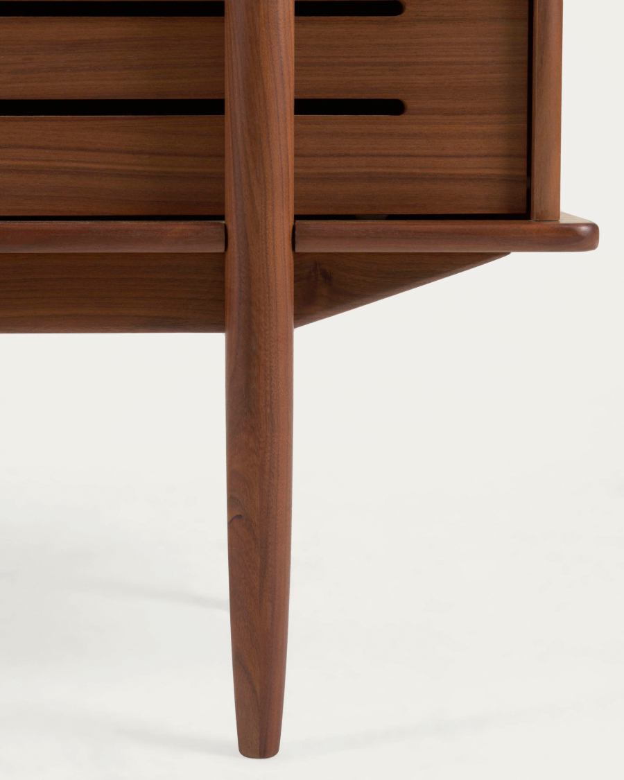 Carolin in veneered walnut shelf unit 130 x 169 cm