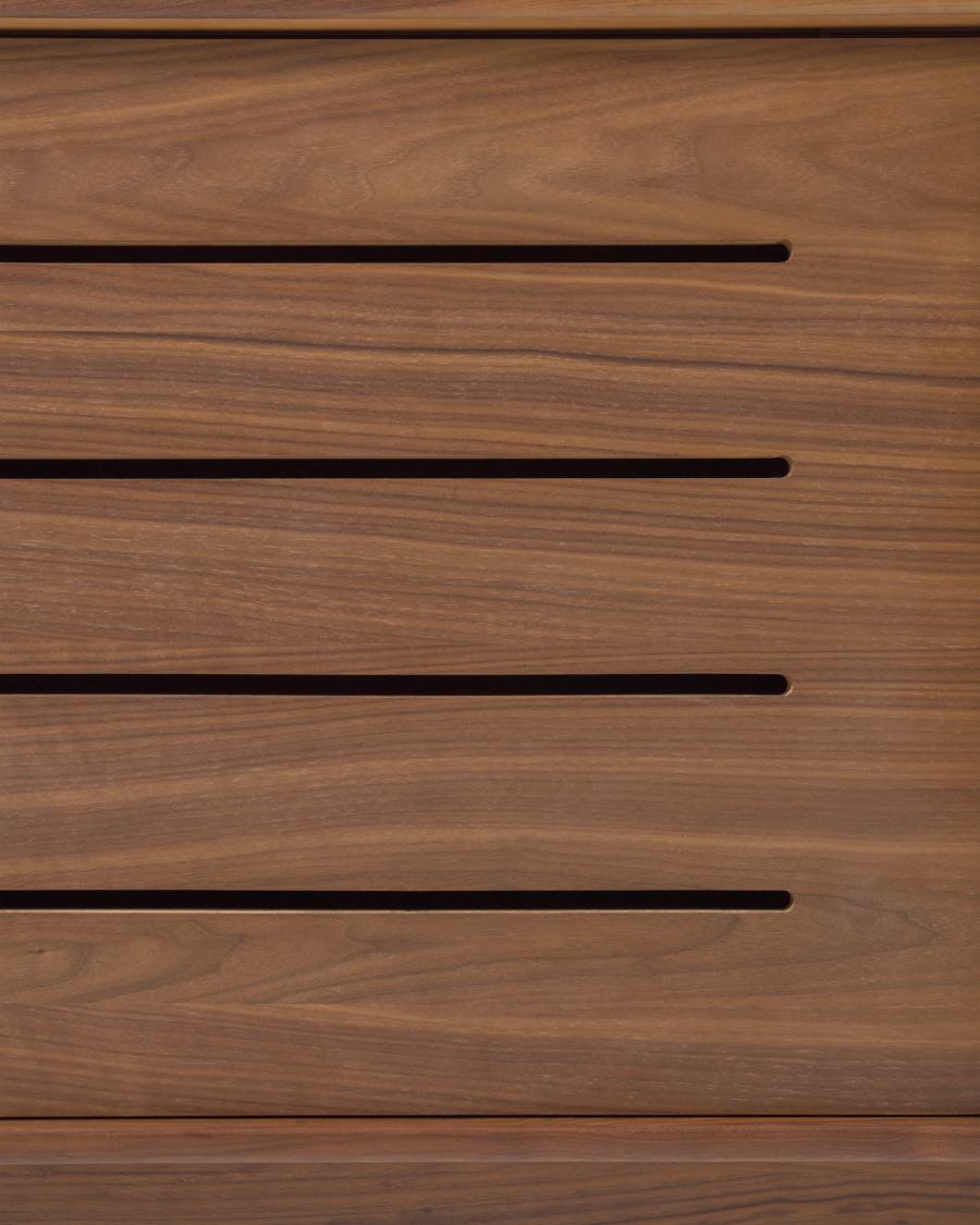 Carolin in veneered walnut shelf unit 130 x 169 cm