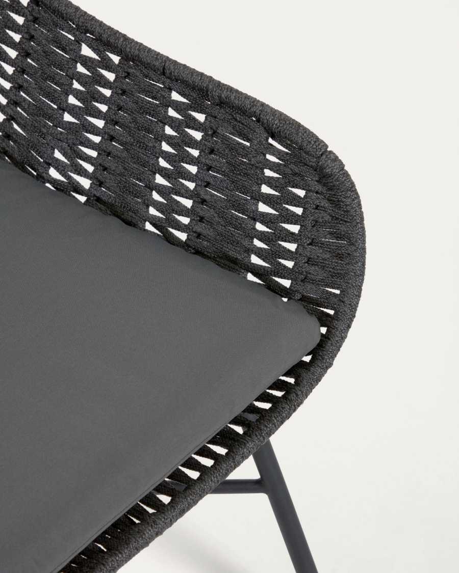 Abeli cord armchair in black