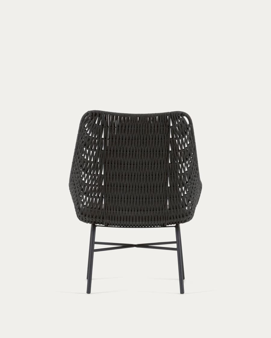 Abeli cord armchair in black