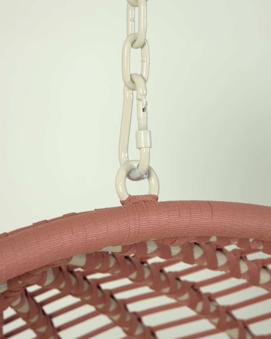 Sedia sospesa Elianis in corda terracotta