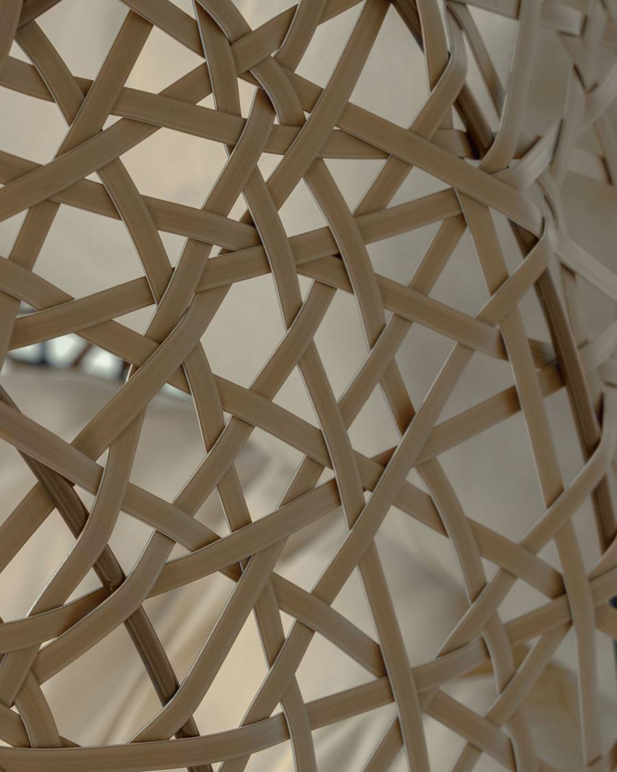 Florina brown hanging chair with base