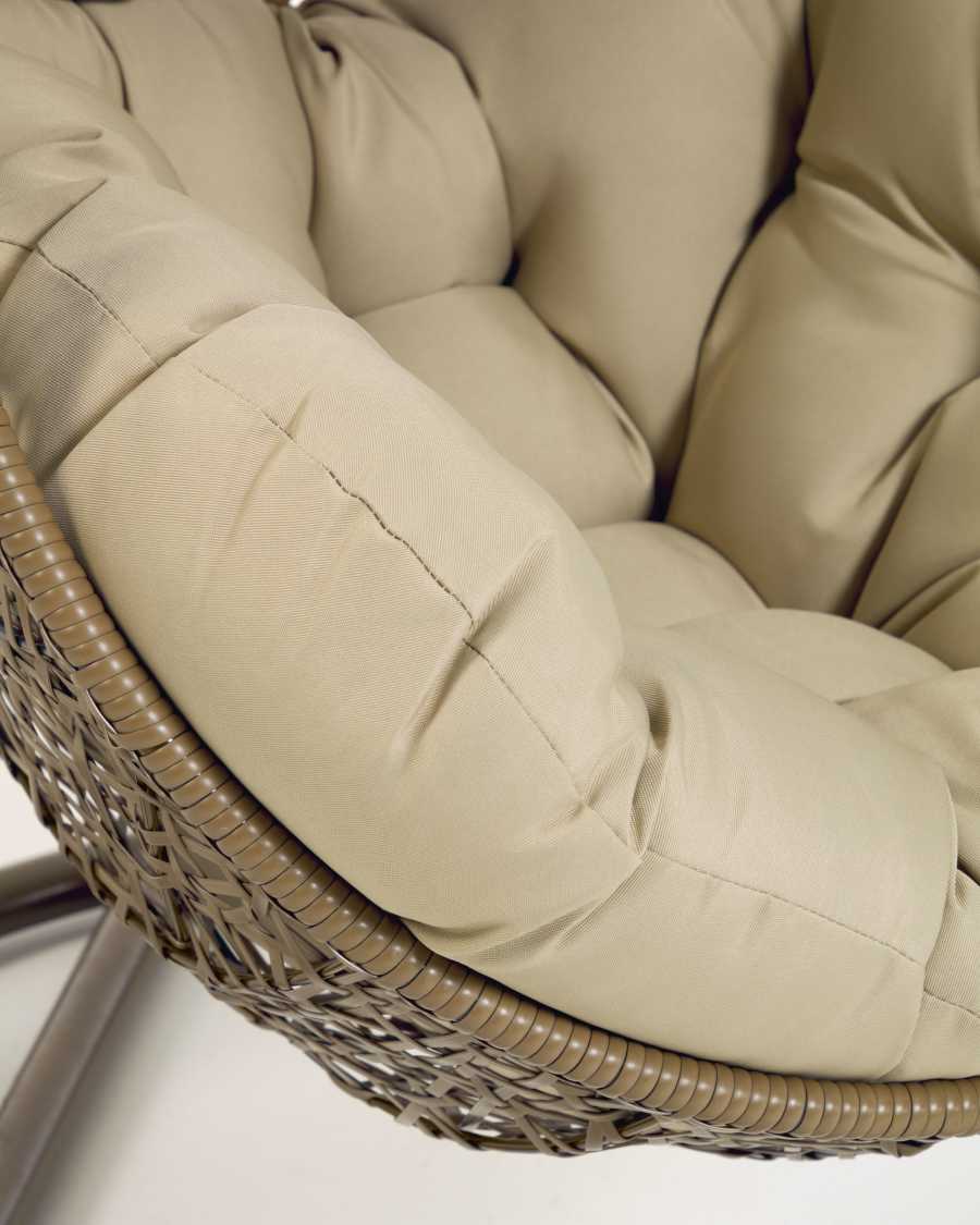 Florina brown hanging chair with base