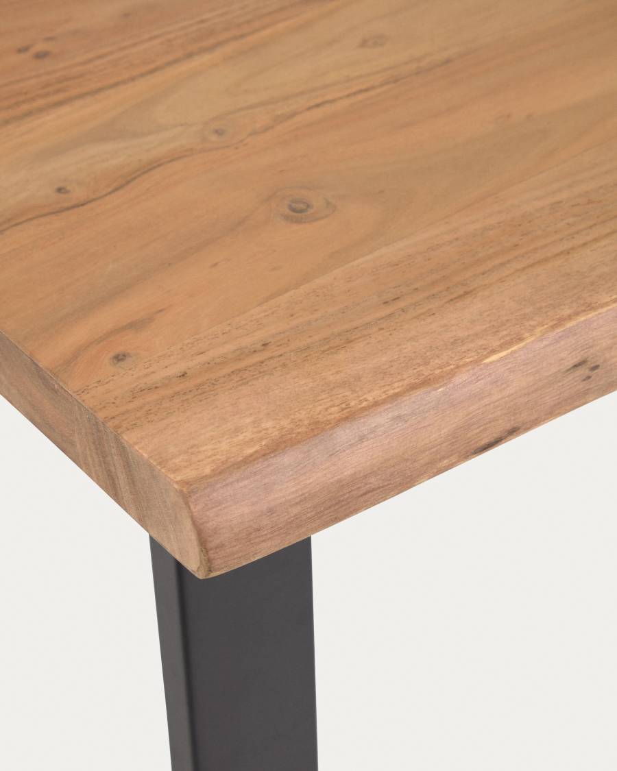 Alaia bar table made from solid acacia wood with natural finish, 140 x 60 cm