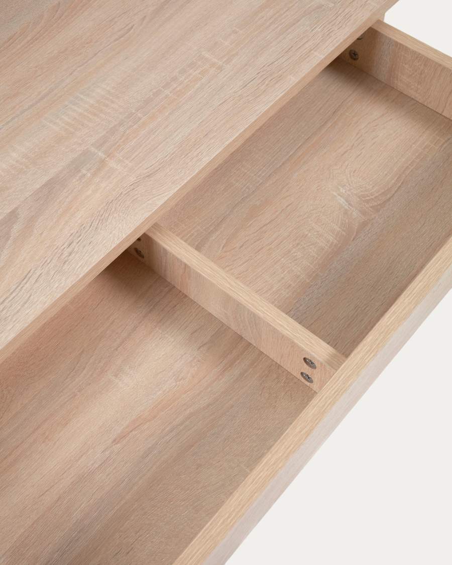 Yamina melamine and metal desk with white finish 100 x 60 cm