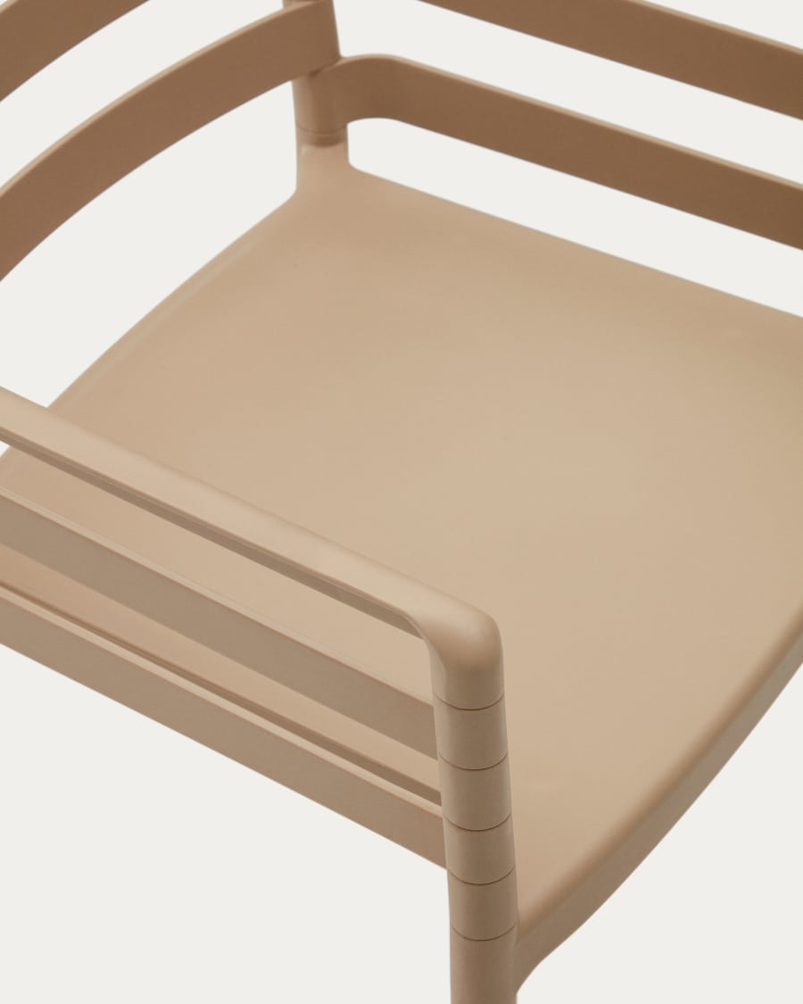 Chaise de jardin Nariet en plastique beige