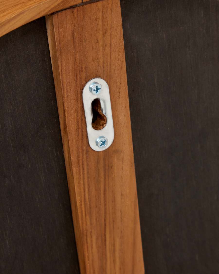 Magda mirror made of solid teak wood with a natural finish Ø 45 x 95 cm