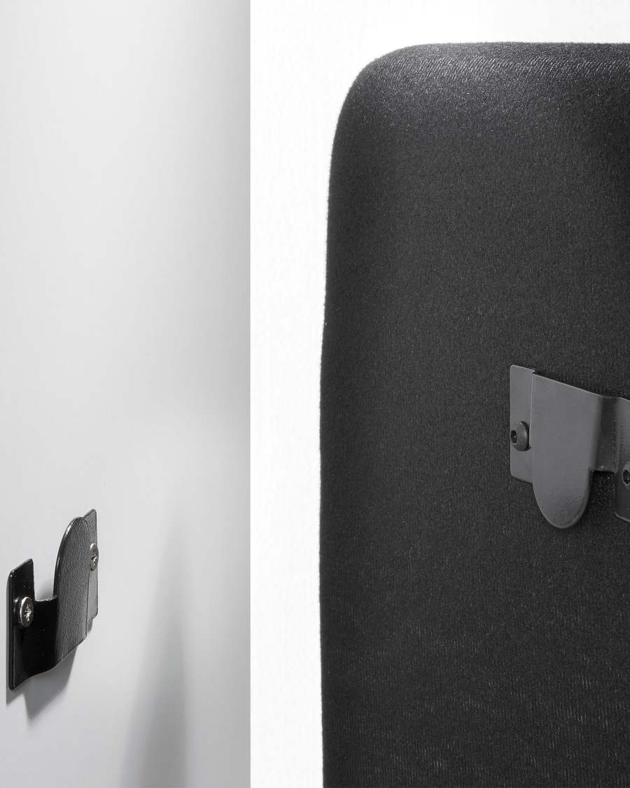 Dyla gecapitonneerd hoofdbord in grijs voor bedden van 160 cm