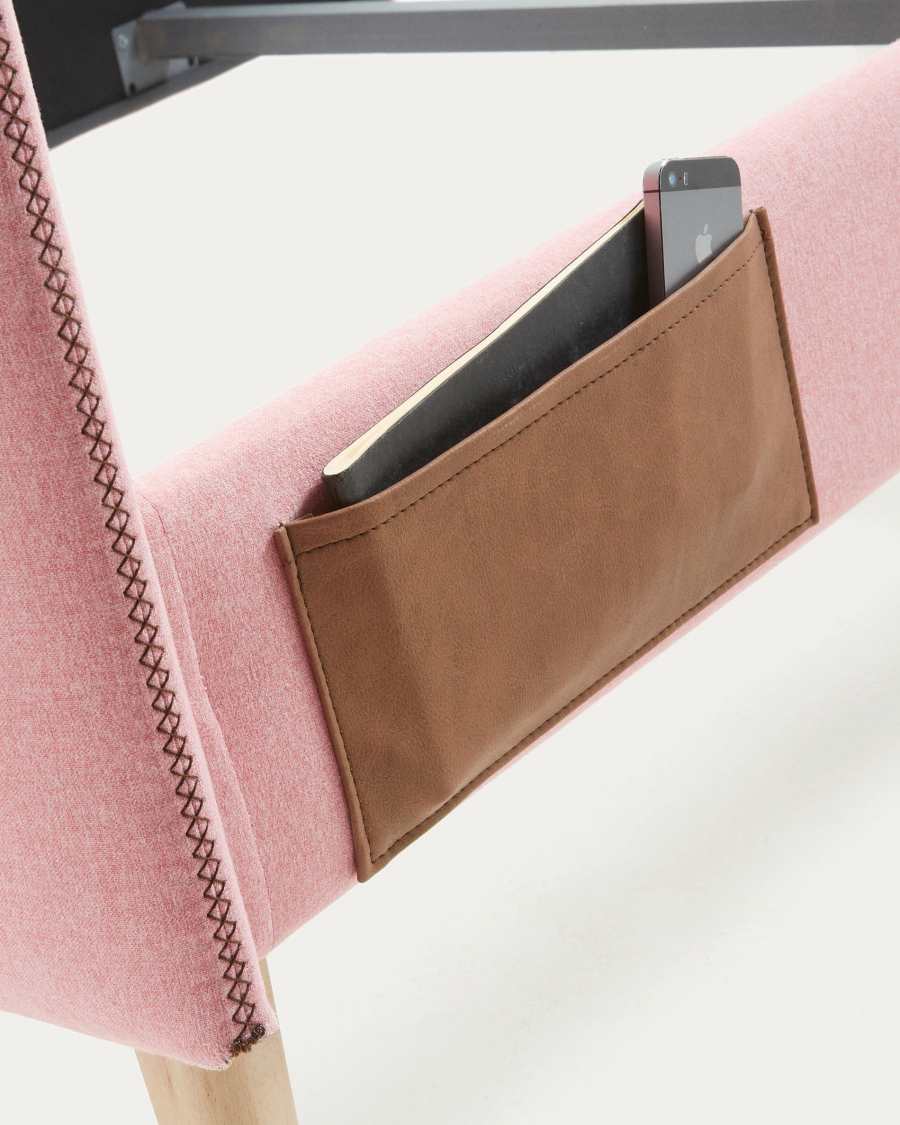 Dyla bed cover for a 90 x 190 cm mattress in pink