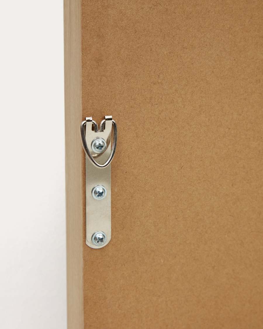 Tableau abstrait Torroella blanc et marron 60 x 90 cm