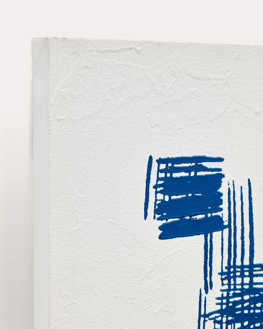 Abstract doek Sagaro wit en blauw 30 x 40 cm