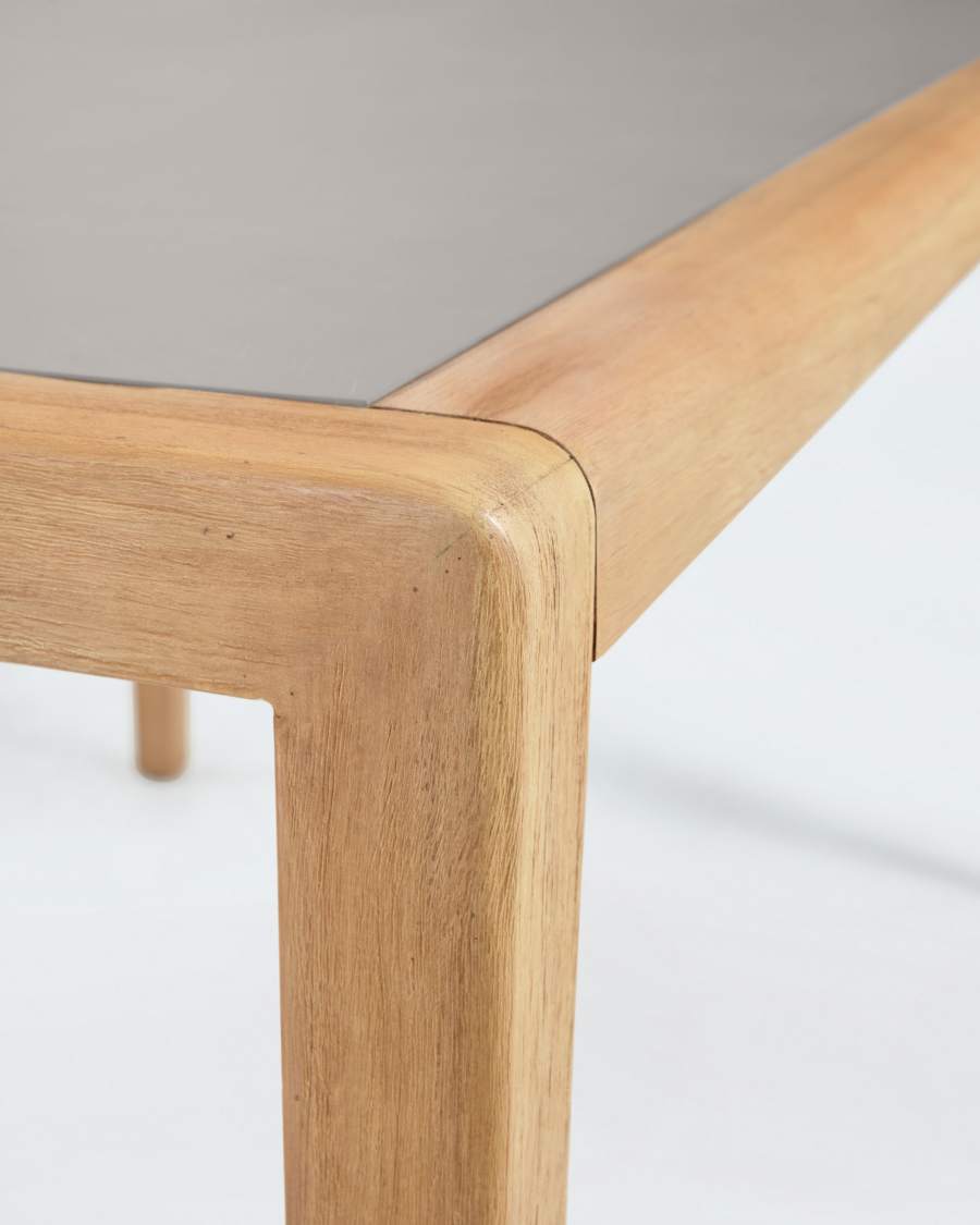 Better table in polycement and solid acacia wood 200 x 90 cm