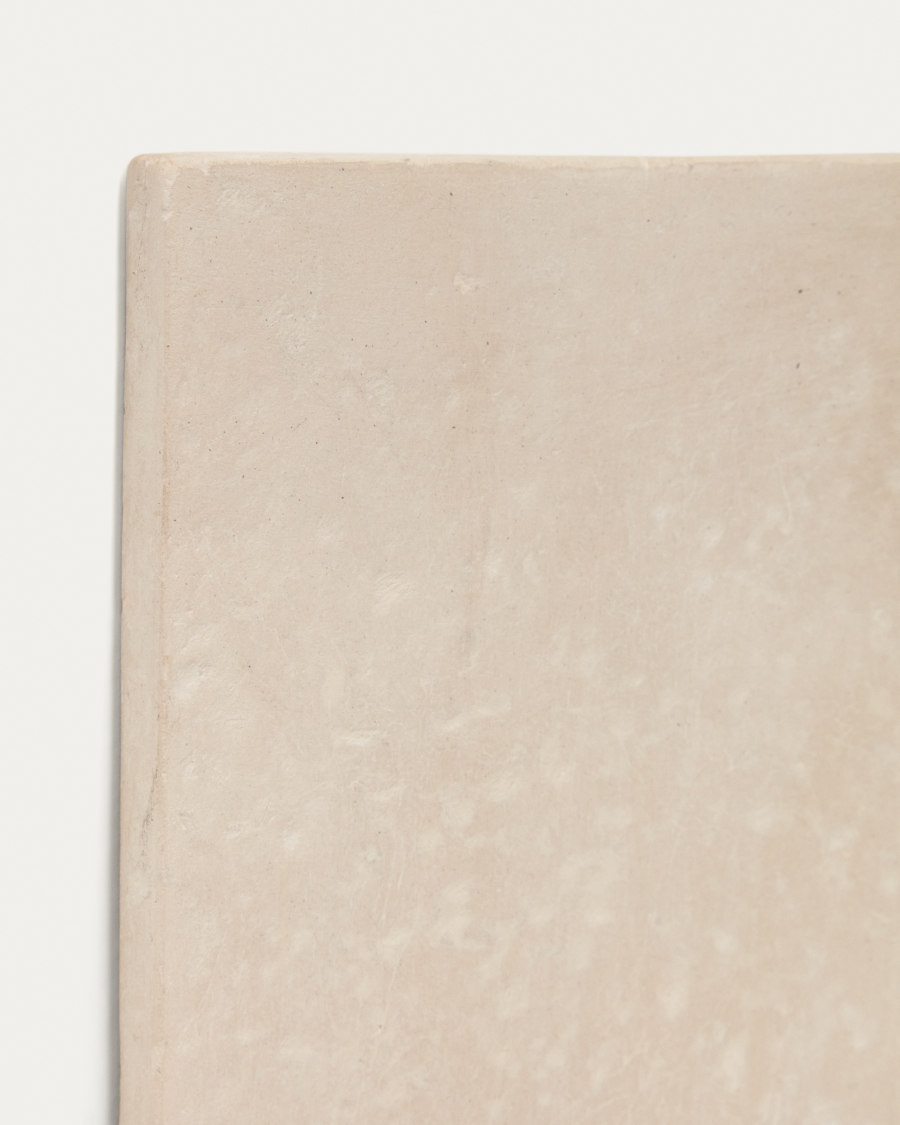 Mirta set of 2 beige papier-mâché wall hangings 29 x 39 cm