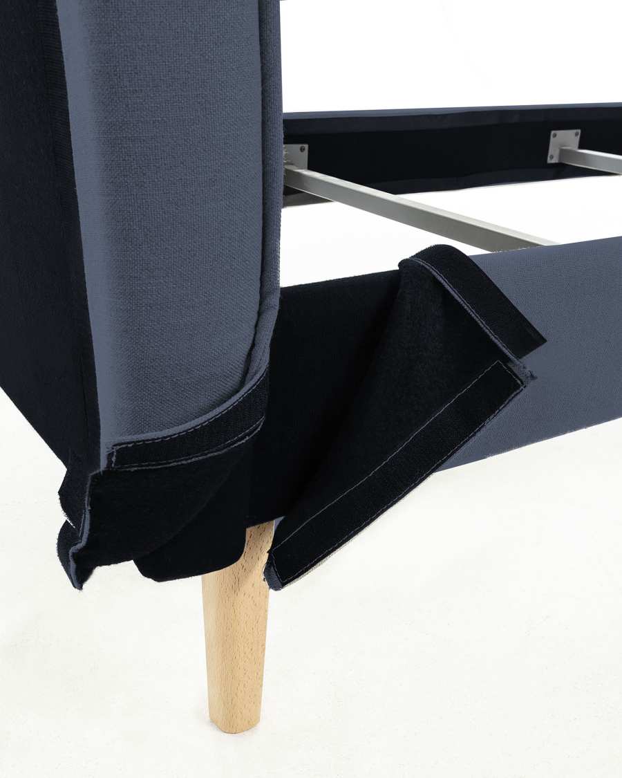 Venla Bezug in Blau für Bett mit Matratze 140 x 190 cm