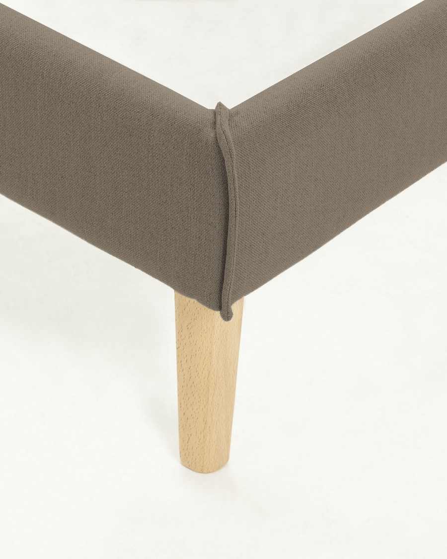 Housse de lit Venla marron pour matelas de 180 x 200 cm