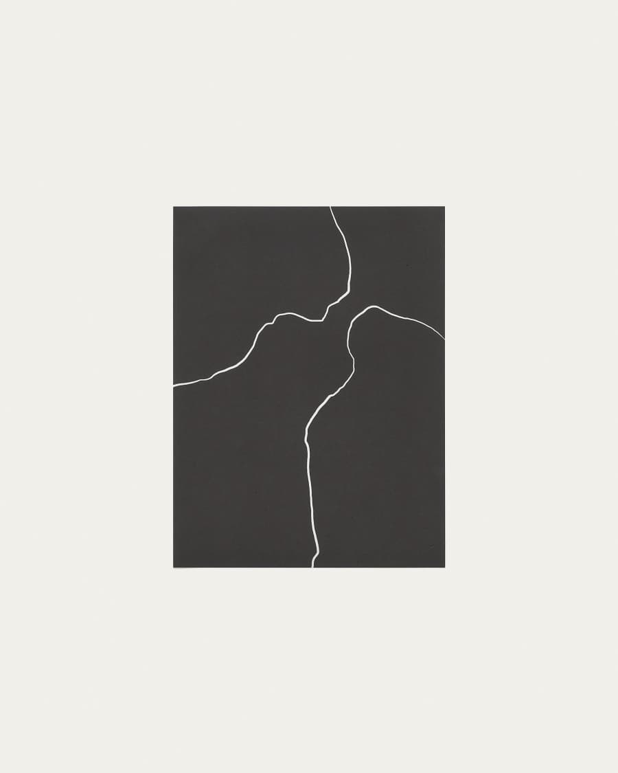 Keilani Bild aus Papier schwarz 21 x 28 cm