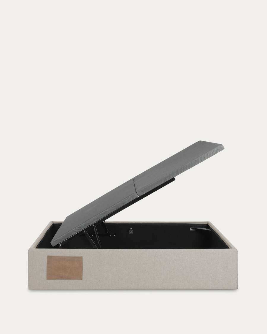 Sommier coffre Matters beige pour matelas de 160 x 200 cm