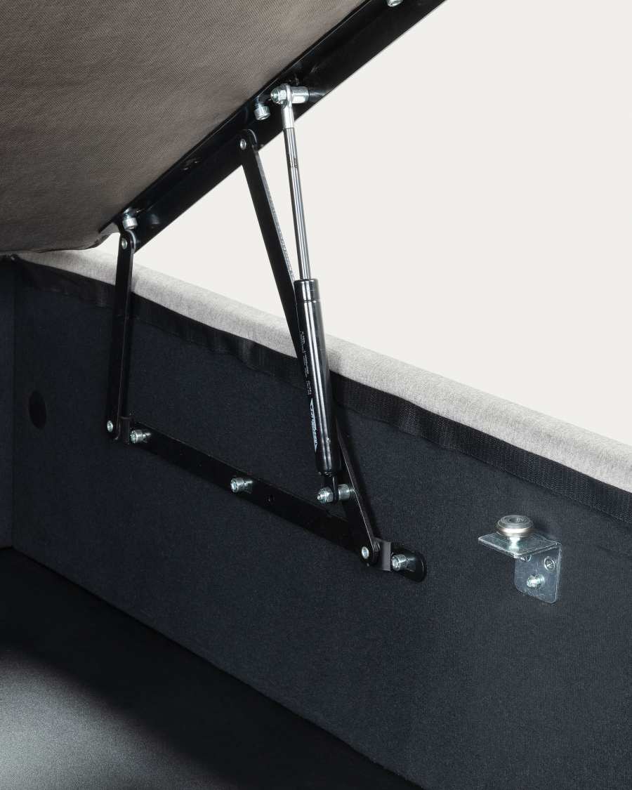 Matters ottoman bed base in grey for a 180 x 200 cm mattress