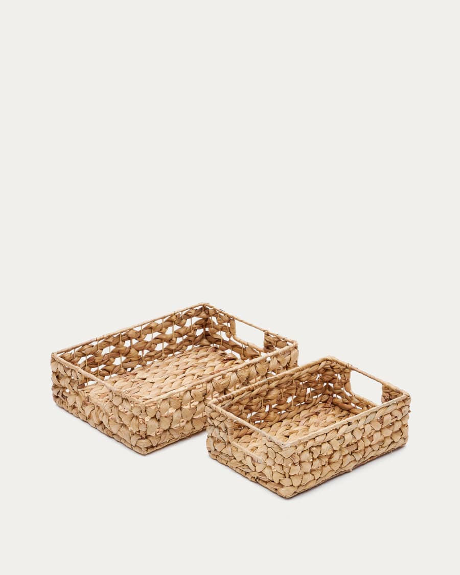 Set Tressa de 2 boîtes en fibres naturelles 27 x 20 cm / 36 x 27 cm