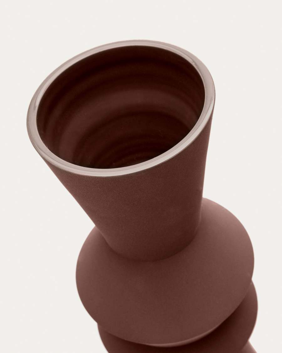 Peratallada ceramic vase in brown, 42 cm